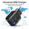 VAORLO 28W Charger Glowing Charging Port Double USB 3.0 Fast Charge For Data Cable EU US Charger Quickly