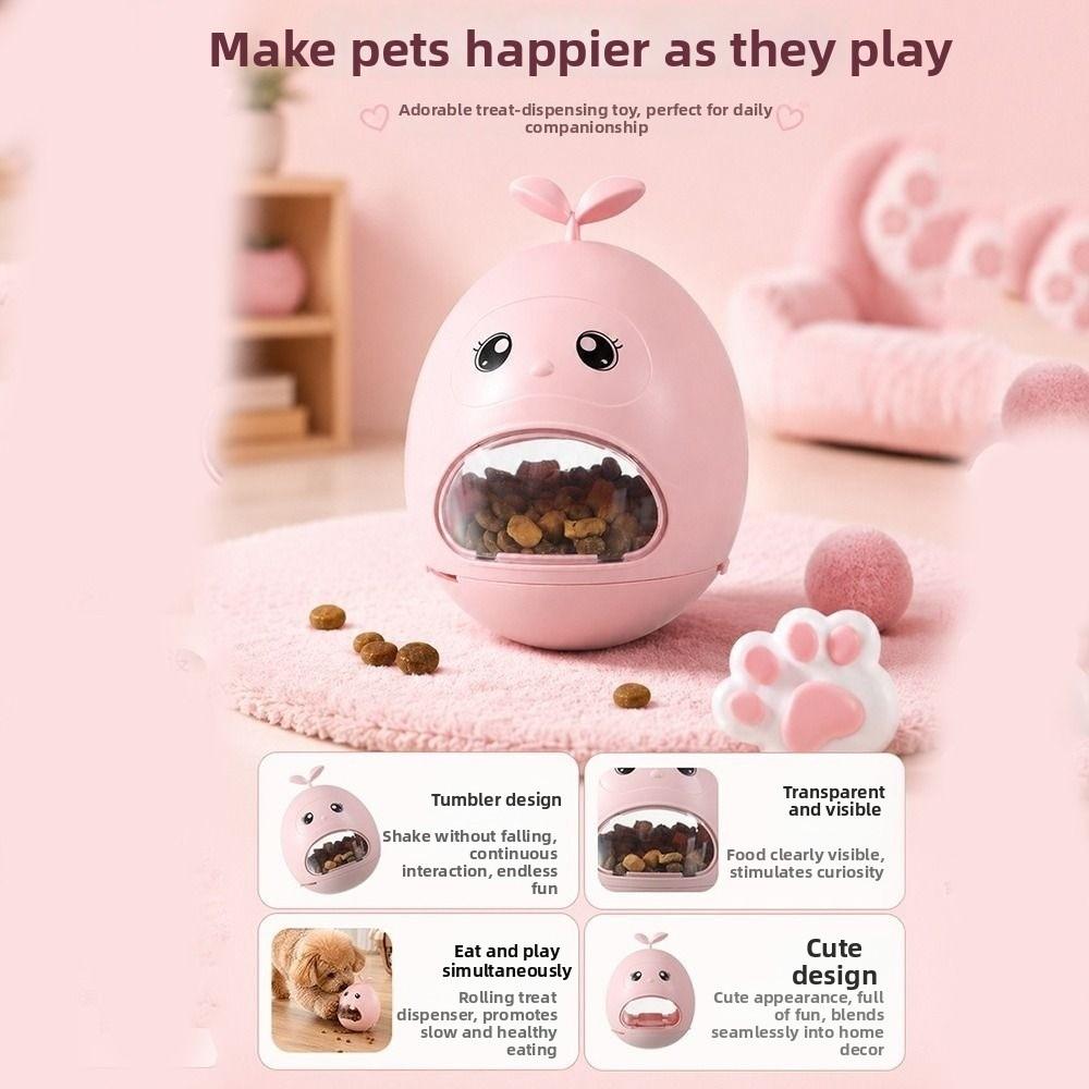 Stimulation Toy Pet Treat Dispenser Cartoon Cat Food Dispenser Cat Dispensing Toy Feeding Time