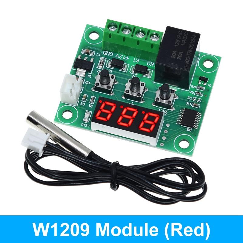 1/3PCS W1209 DC 12V Red/Blue Heat Cool Temp Thermostat Temperature Control Switch Temperature XH-W1209