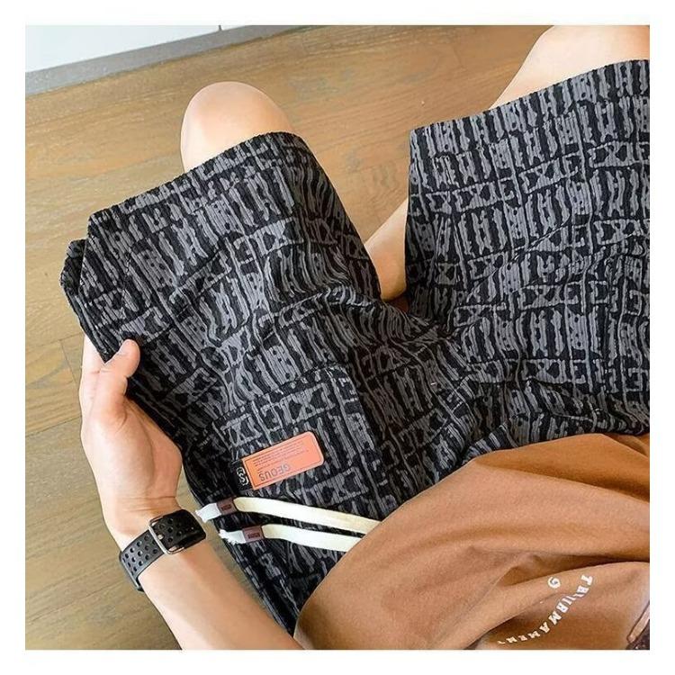 Шорты с принтом для мужчин, летние шорты в американском стиле, быстросохнущие повседневные спортивные брюки длиной пять четвертей