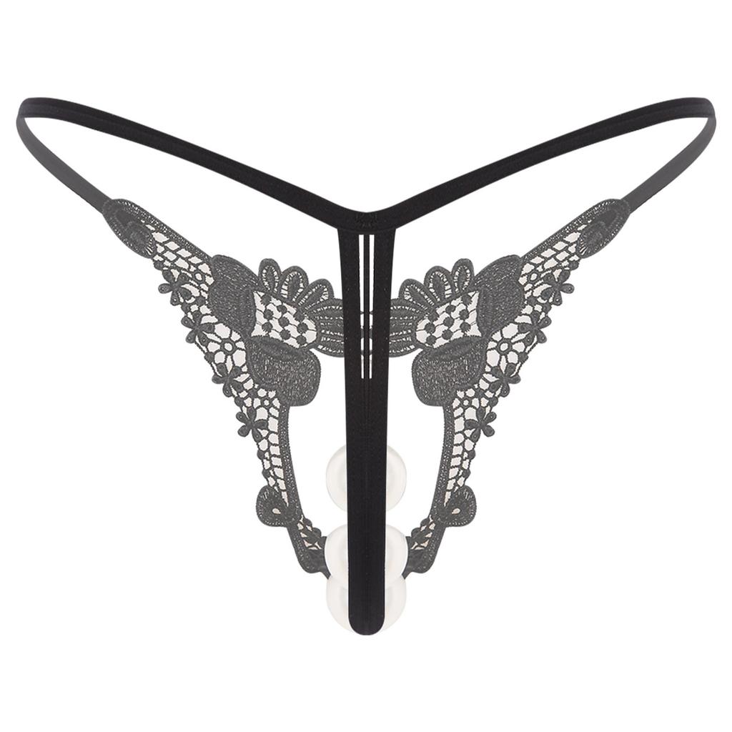 Женские Бусины Массаж Вырез Прозрачные Стринги Нижнее Белье