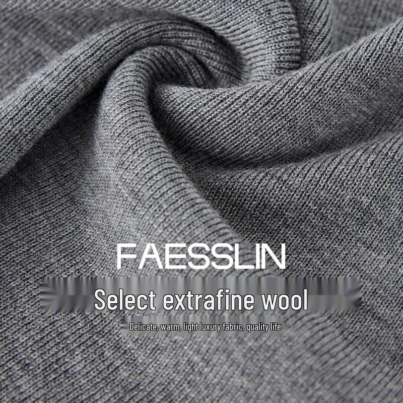 FAESSLIN 100% Шерсть Облегающий Бесшовный Водолазка Базовый Слой