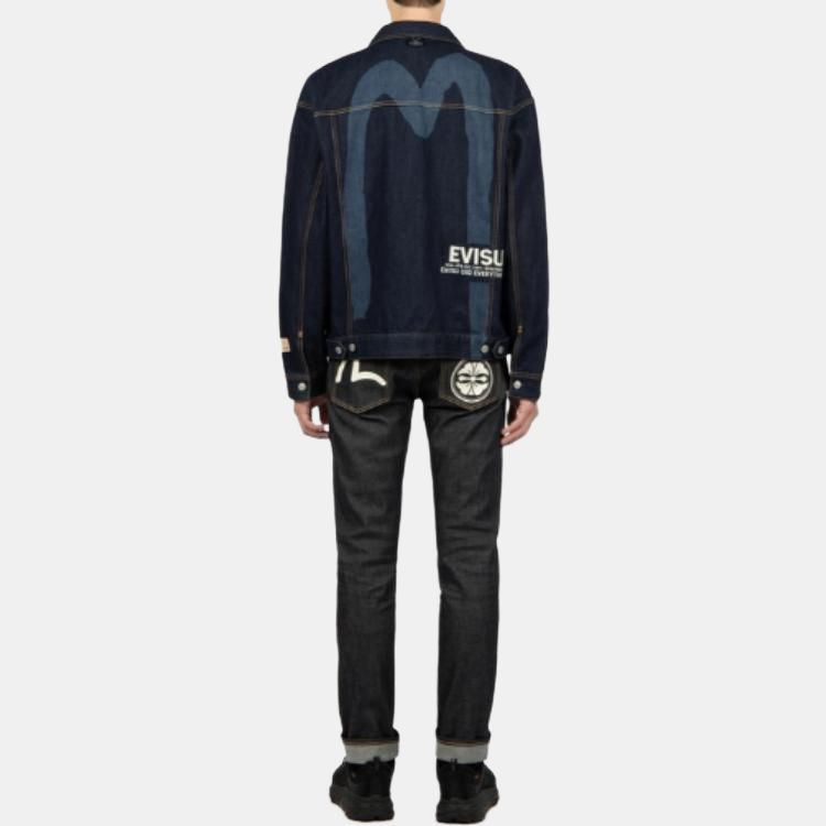 EVISU Denim Jackets Men's Denim Blue Lapel Moderate Other 2EAADM2DJ799LFCT