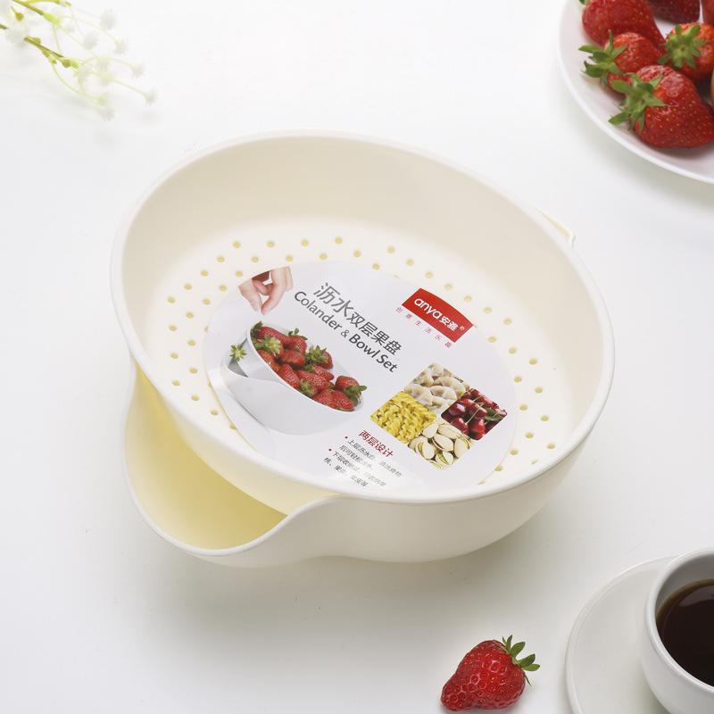 Компот Пластиковая Европейская Двухслойная Дыня Семена Фруктов Сушеные Фрукты Ленивая Тарелка Круглая Творческий Домашний Украшение