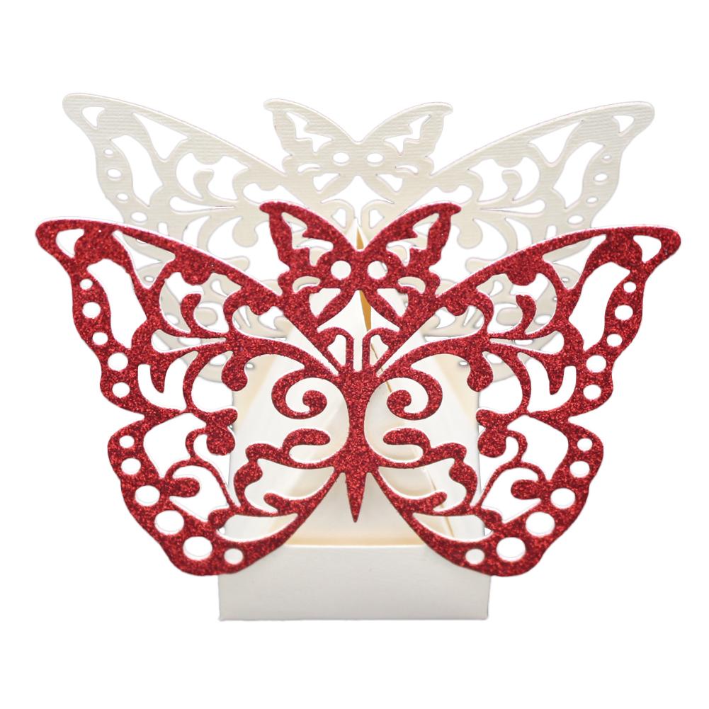 Gift Butterfly Decorative Frame Box Metal Silvery Stencil Embossing Cutting Dies For Diy Scrapbooking Paper Album Cards Making