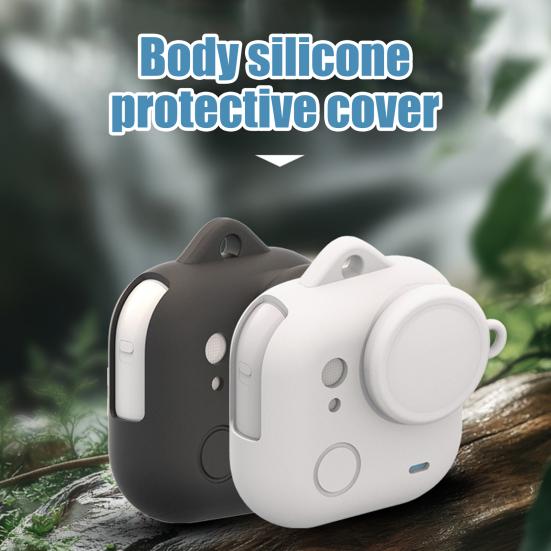 Силиконовый защитный чехол для Insta360 GO Ultra Противоударный чехол-протектор для экшн-камеры Чехол-накладка Скин с крышкой для объектива Аксессуары для спортивной камеры