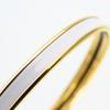 Used HERMES bracelet Uni enamel/metal 11.7g white gold Bangle