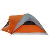 Family Tent for 6 Persons Grey and Orange Waterproof