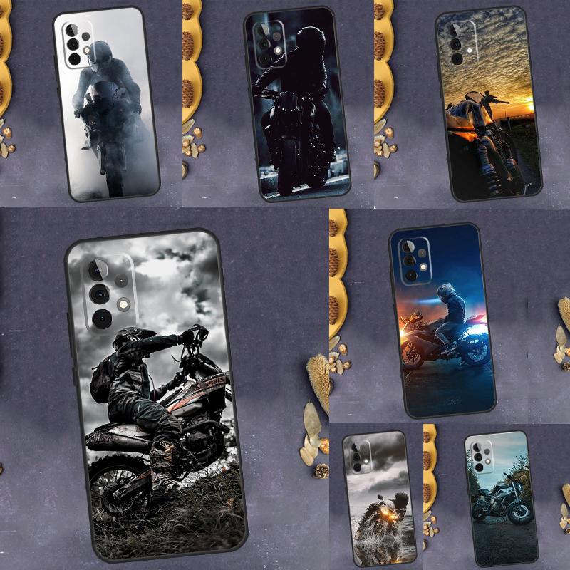 Fashion Motorcycle Man Case For Samsung Galaxy A13 A23 A33 A53 A73 A14 A34 A54 A12 A22 A32 A52 A72 A51 A71 Cover