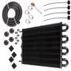 8-row Aluminum Oil Cooler Kit Oil Radiator Car Auto Transmission Auto-Manual Radiator Replacement Front Bumper Radiator Kits