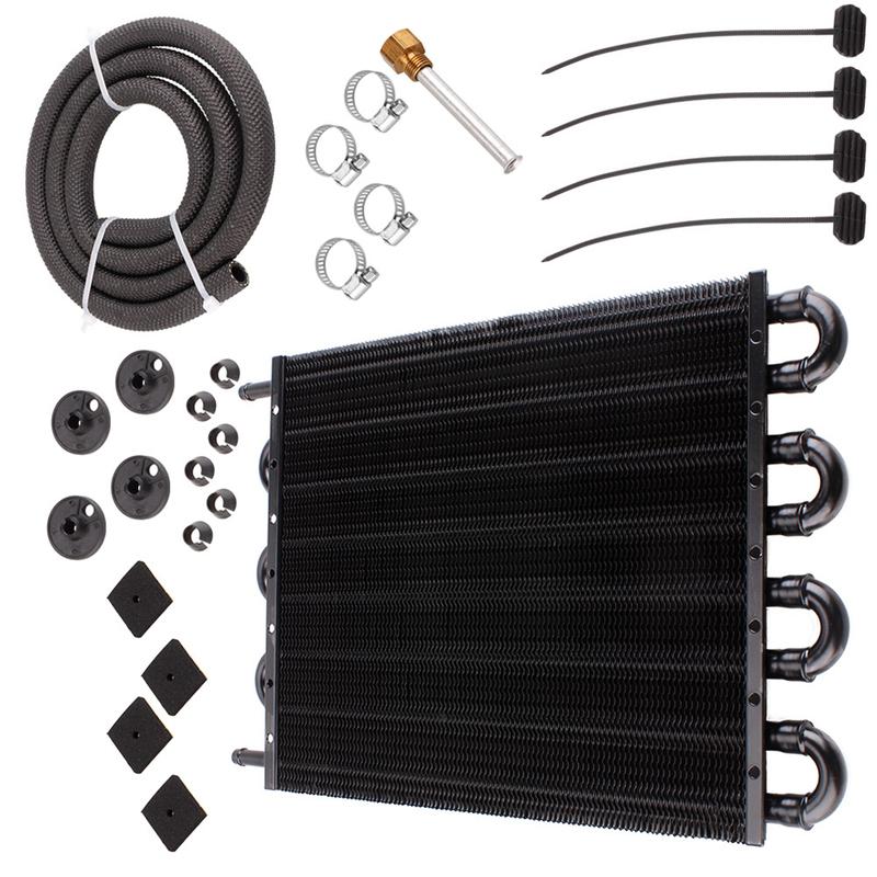 8-row Aluminum Oil Cooler Kit Oil Radiator Car Auto Transmission Auto-Manual Radiator Replacement Front Bumper Radiator Kits
