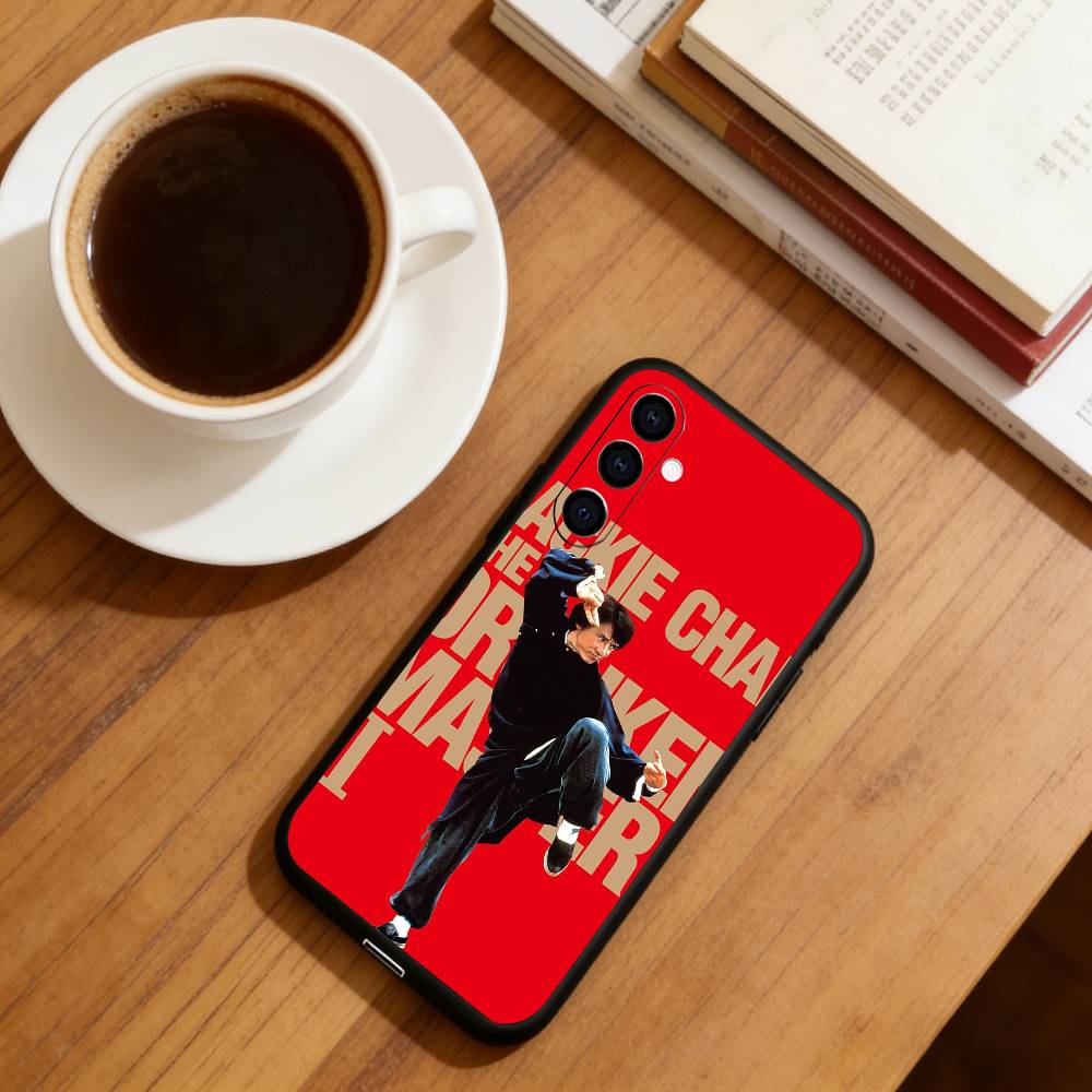 Jackie Chan Phone Case Black Silicone Soft For Samsung Galaxy A73,A72,A71,A70,A53,A52,A51