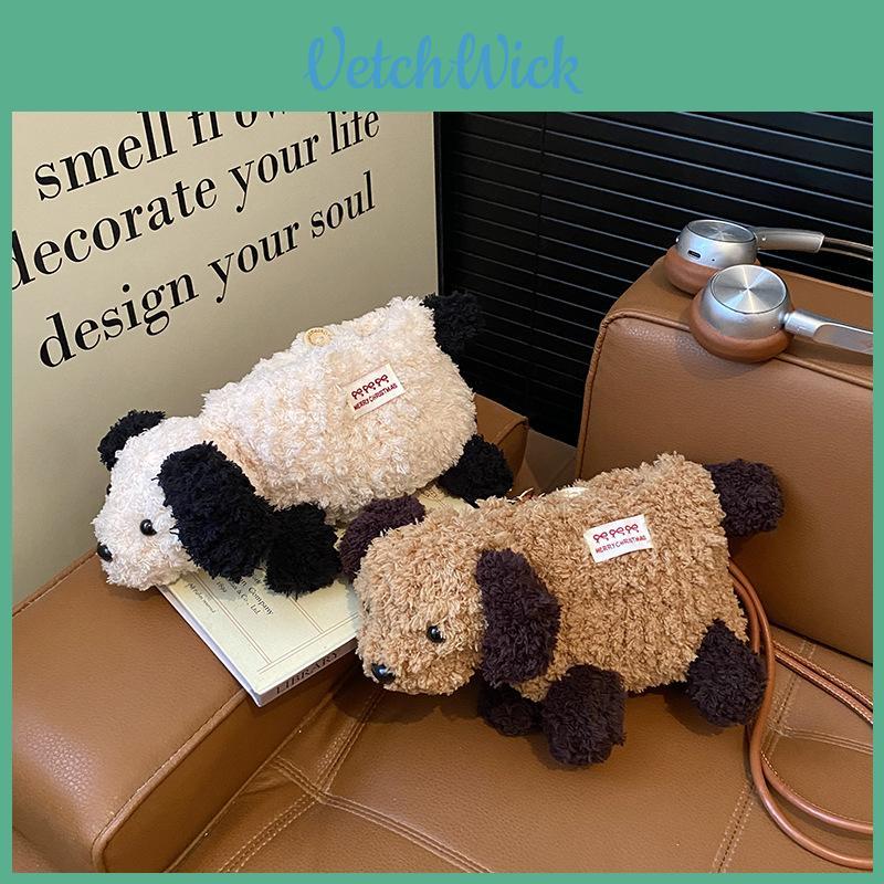 Cute Sheep Knit Crossbody Bag For Women With Soft Fabric Small Wallet For Casual Outings