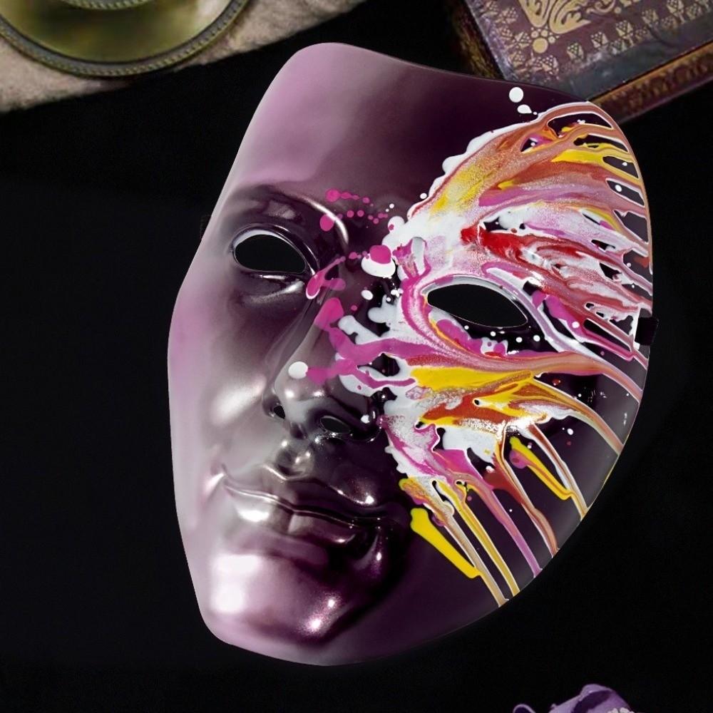 Пластиковая маска для лица Призрачная краска, струящаяся, Аниме Косплей Реквизит, Индивидуальная маска на Хэллоуин, Взрослая