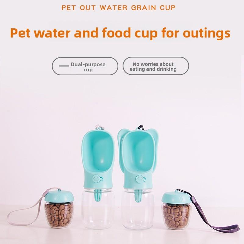 Pet Travel Water Bottle With Storage For Dogs And Cats Portable Drinking Cup