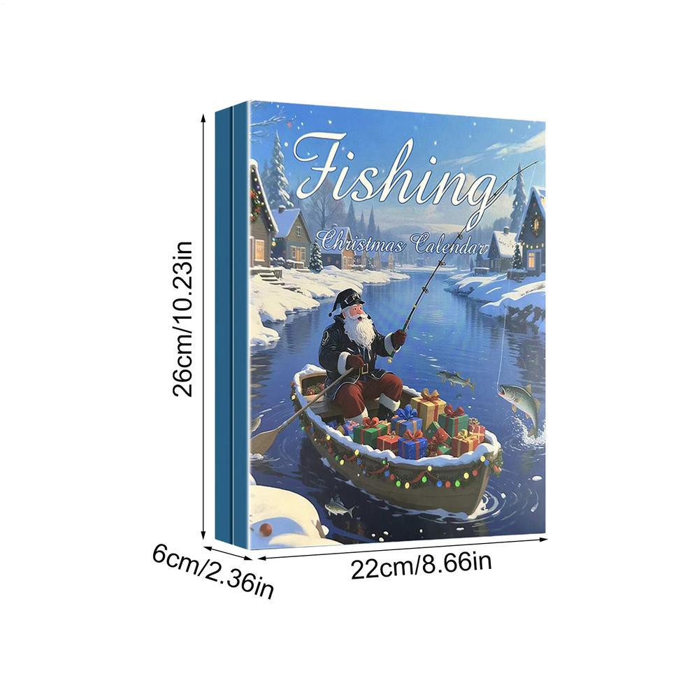 Fishing Countdown Calendar 2025 24 Days Fishing Lures Christmas Countdown Calendar Festive Angling Bait Kit For Husband Him