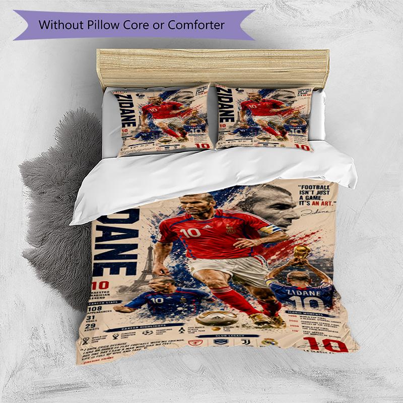 Ronaldo's Legacy Continues: Cr7's Journey Bedding Set, Breathable Duvet Cover with Pillowcases, Soft Bed Linen for Bedroom Home Decoration, Perfect Fe