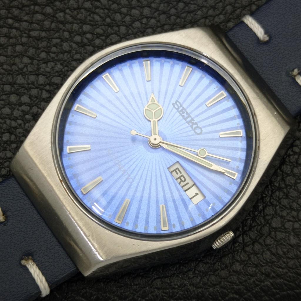 ВИНТАЖНЫЕ МУЖСКИЕ АВТОМАТИЧЕСКИЕ ЧАСЫ SEIKO 6309A ЯПОНИЯ СИНЕГО ЦВЕТА ЦИФЕРБЛАТА a701502-5
