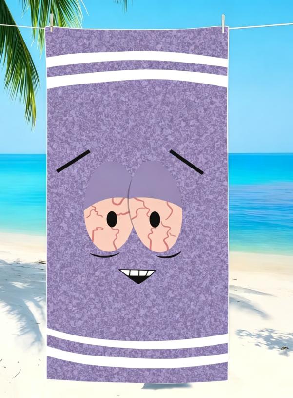 Funny Towel Textile Bathrobe Cartoon Beach Quick-Drying Lightweight T-TowelieS-ES Portable Camping Swim Pool Travel