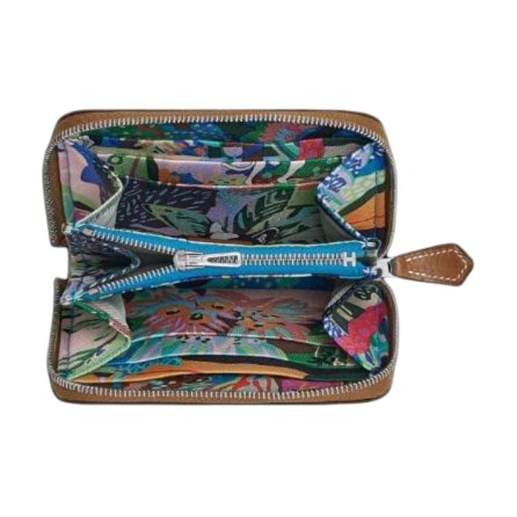 HERMES Silk'In Epsom Leather Wallet Women's Gold H084266CKAF