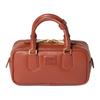 MIU MIU Сумка через плечо из кожи серии Arcadie с тисненым металлическим логотипом, женская, цвет ржавчины