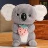 25cm Cute Grey Shy Netflix Little Koala Hugging Strawberry Plush Doll