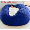 Solid Color Large Soft Plush Portable Living Room Lazy Sofa Cover Bean Cover Bag