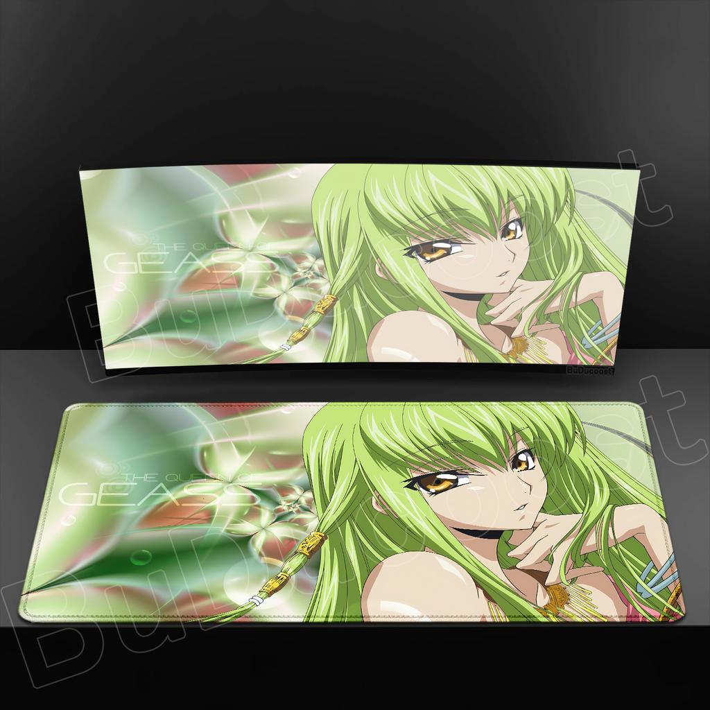 Большой игровой коврик для мыши Anime Code Geass, коврик для ноутбука, аксессуары для ПК, коврик для стола, защитный коврик для клавиатуры, красивый C.C.. Коврик для мыши