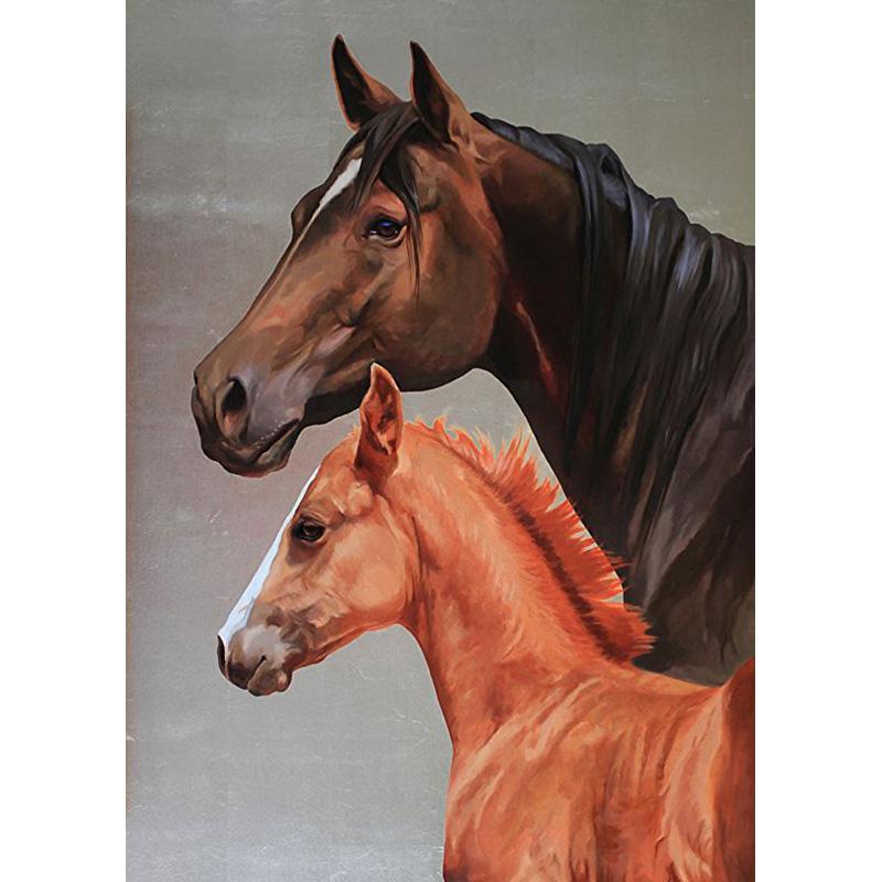 DIY Лошадь 5D алмазная живопись полный круглый дрель набор для вышивки крестом животное вышивка мозаика стены книги по искусству стразы подарок домашний декор