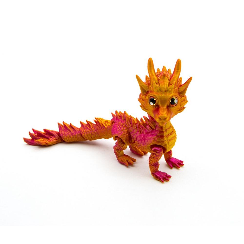 Home Office 3D Printed Dragon Long Haired Dragon Action Figure Dragon Model Toy  Desktop Ornament