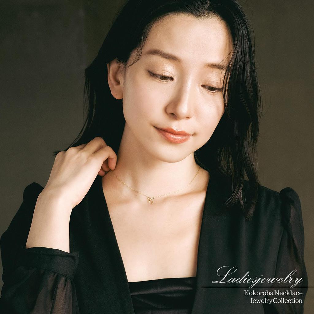 Ленточное ожерелье с бриллиантами, розовым золотом, апрельским камнем, 10-каратным золотом [Shinyo] для женщин