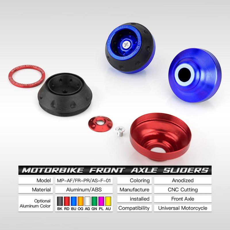 CNC алюминиевая передняя вилка рама слайдеры 2 шт колеса мотоцикл защита от падения скутер мопед Motocicleta аксессуары для мотоциклов