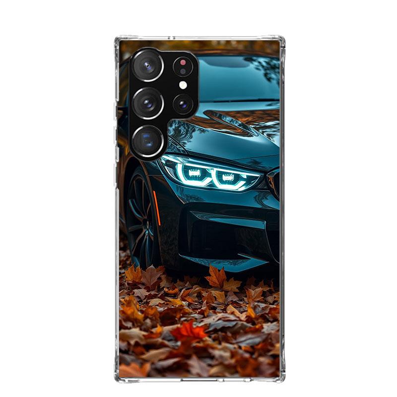 Черно-белый Спортивный для B-BMW Чехол для телефона Для Samsung Galaxy S26 Ultra S23 S24 S25 Edge S20 FE S21 S22 Plus Мягкий Чехол с принтом