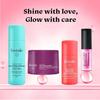 Подарочный набор Foxtale Glow On Heartbeat Skincare | Увлажняющее очищающее средство, маска для лица, удаляющая загар | Удобный для путешествий набор для ухода за собой для сияния кожи