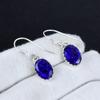 Blue Sapphire Gemstone 925 Sterling Silver Earring, Boho Silver Jewelry Dangle Earrings, Gifts For Wadding Gifts For Her