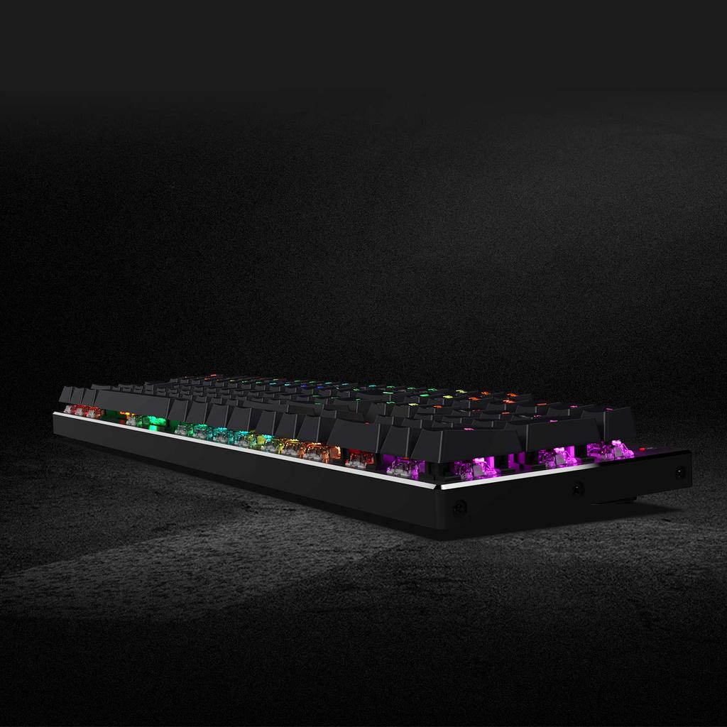 Redragon K556 RGB светодиодная проводная механическая игровая клавиатура с алюминиевыми улучшенными разъемами и мягкими тактильными коричневыми переключателями, 104 клавиши с возможностью горячей замены