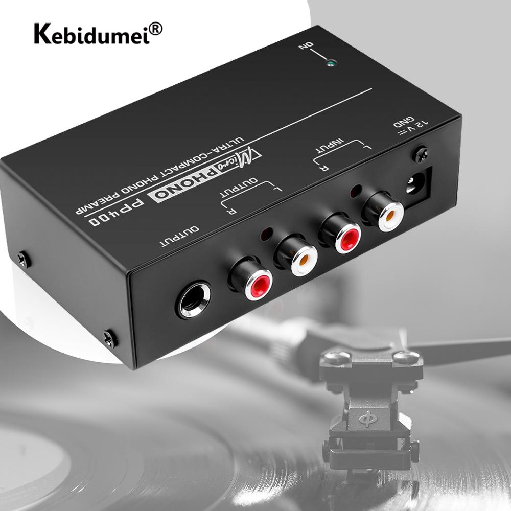 Ultra-Compact Phono Preamp Preamplifier With Rca Input & Output 1/4Inch TRS Interfaces Preamplificador Turntable Preamp PP400