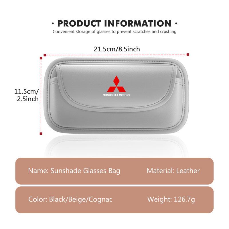 For Mitsubishi Car Sun Visor Glasses Case Sunglasses Holder Storage Box Lancer ASX Pajero Mirage Attrage Xpander Outlander