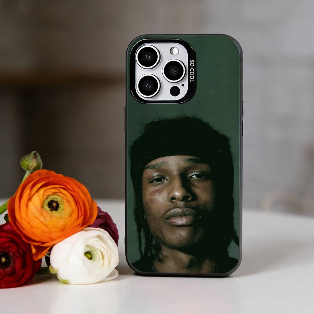 A-ASAP Rocky Рэпер Чехол для телефона для iPhone 17,16,15,14,13,12,11 Plus,Pro Max,XS,Красочный Серебристый Черный Чехол