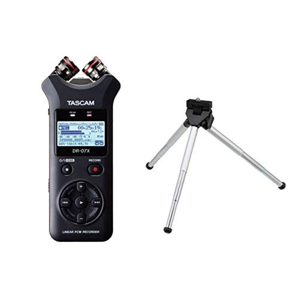 TASCAM Stereo Linear PCM Recorder with USB Audio Interface DR-07X + Mini Tripod Set