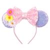 New Glitter Crown Hairband Girls Princess Party Headwear Sequins Mouse Ears Bow Headband Hair Accessories Kids Boutique Mujer