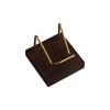 Metal Arm Home Decoraition Ores Agate Rocks Display Holder Rack Mineral Stand Wood Support Base