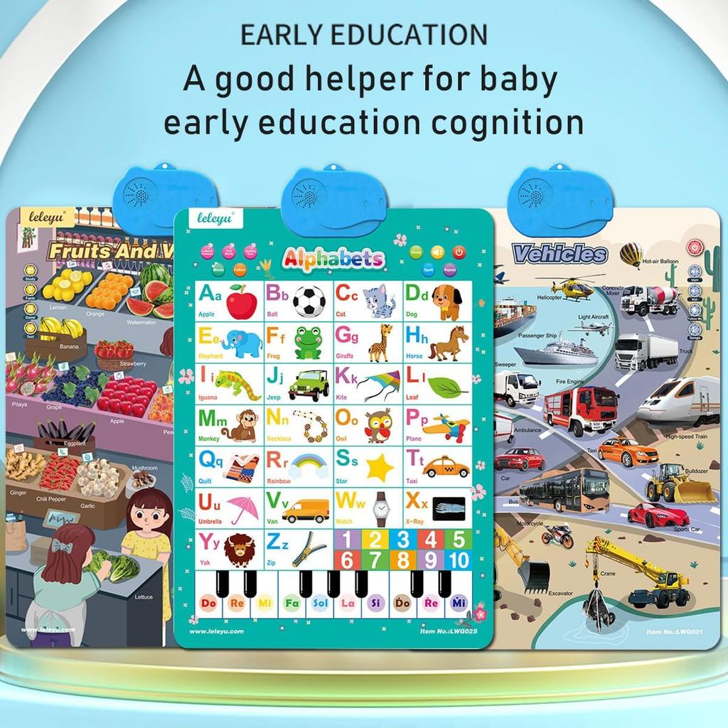 Электронный настенный плакат с алфавитом, говорящее пианино-клавиатура с цифрами, обучающий плакат, интерактивная игрушка для малышей, подарки для детей дошкольного возраста