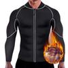 New Men Shapers Sauna Suit Neoprene Sweat Jacket Workout WeightLoss Long Sleeve Waist Trainer Body Shaper with Zipper Undershirt
