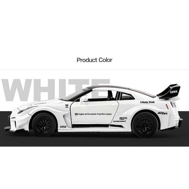 1/32 Skyline Ares Nissan GTR CSR2 литая спортивная модель автомобиля из металла игрушка в подарок