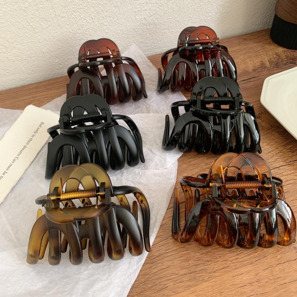 Elegant Large Size Hair Claw Clip Transparent Color Minimalist Simple Shark Clip Hair Accessories for Thick Hair