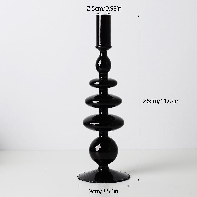 1 шт. Стеклянный подсвечник Ваза для цветов Домашний декор Стеклянный подсвечник Скандинавская ваза для цветов Поделки Винтажный романтический подсвечник