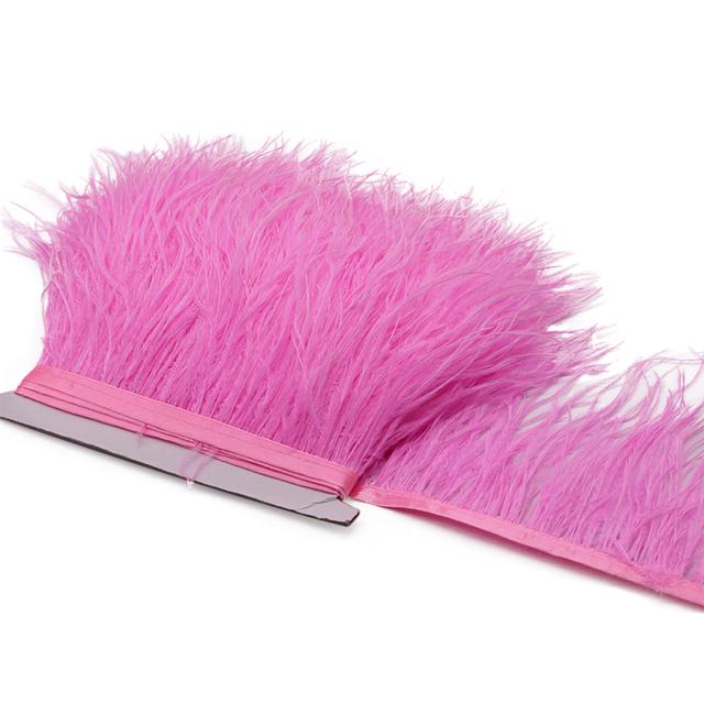 1 метр, бахрома из черных страусиных перьев для шитья, отделка из пушистых белых перьев, праздничная одежда, декор для платья, ткань с оперением