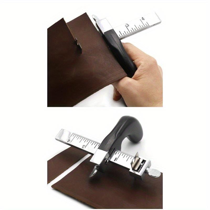 1 шт. Профессиональный острый резак для кожаных ремней, шнуров, ремней, регулируемый ручной инструмент для DIY-резки с 2 лезвиями, Инструменты для рукоделия по коже