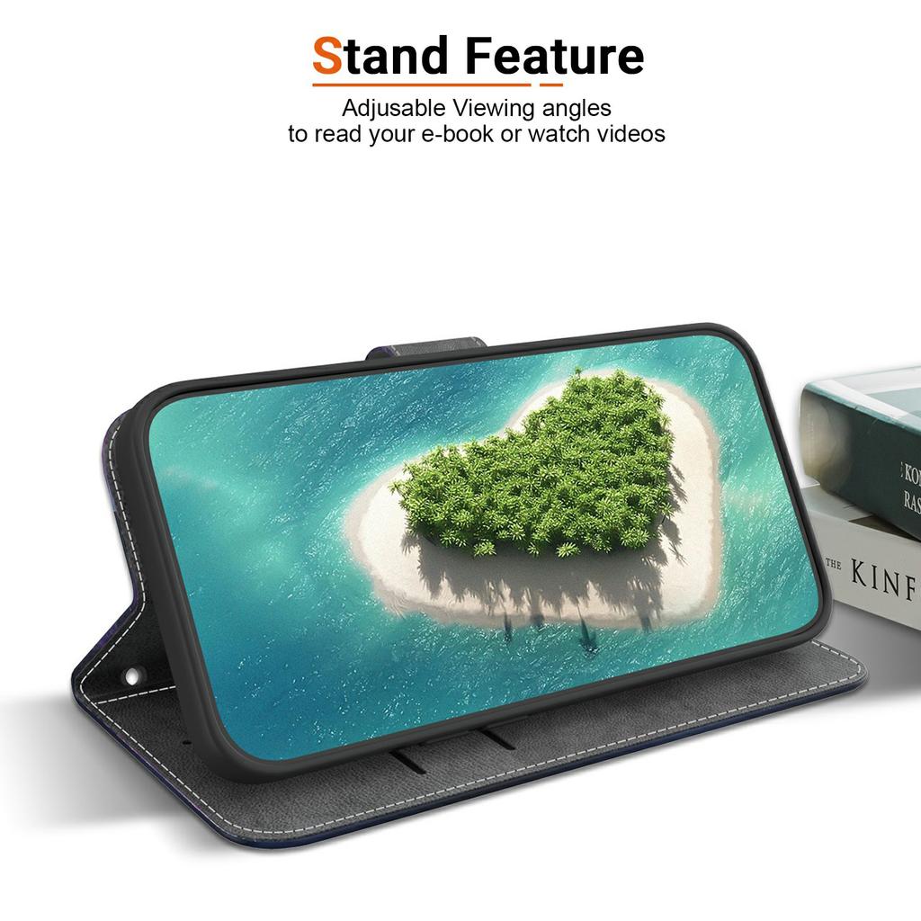 For iPhone 16 Pro Max Leather Case Pattern Printing Wallet Stand Anti Drop Phone Cover